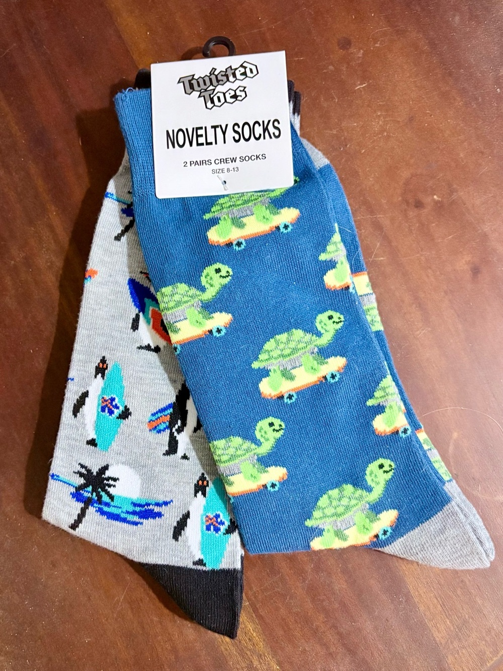 $5 when bundled NWT 2 pair Twisted Toes  novelty sock